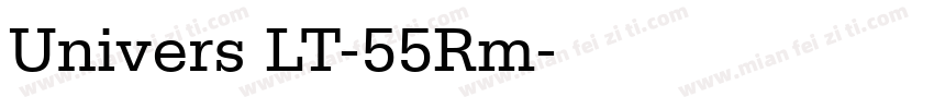 Univers LT-55Rm字体转换
